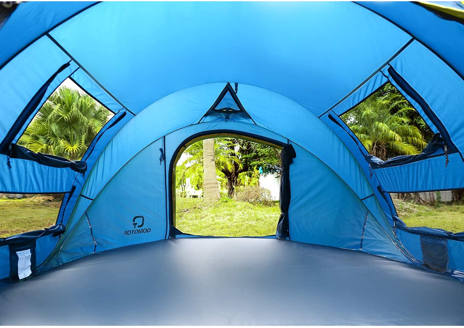 OT QOMOTOP 10 Seconds Setup 4 Person Pop up Tent, 9.5’×7’ with 50